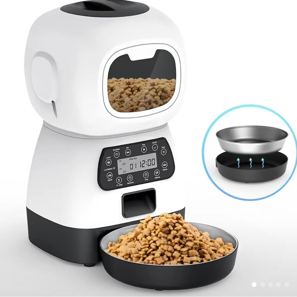 Automatic Pet Feeder:3.5L Capacity, 4 Meals/Day, perfect for cats and small dogs